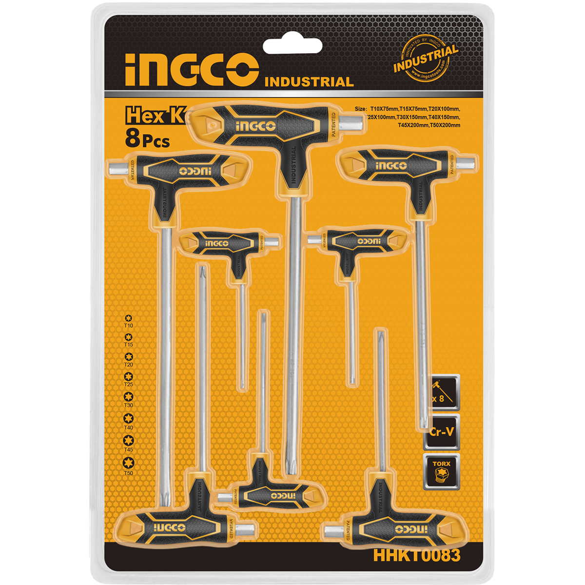 8PCS T-HANDLE TORX WRENCH SET