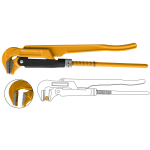 90° HEAVY DUTY SWEDISH PIPE WRENCH